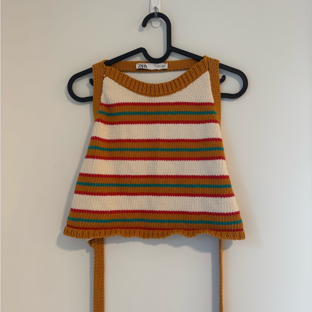Zara Multicolor Striped Knit Top